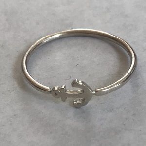 Sterling Silver Tiny Anchor Ring